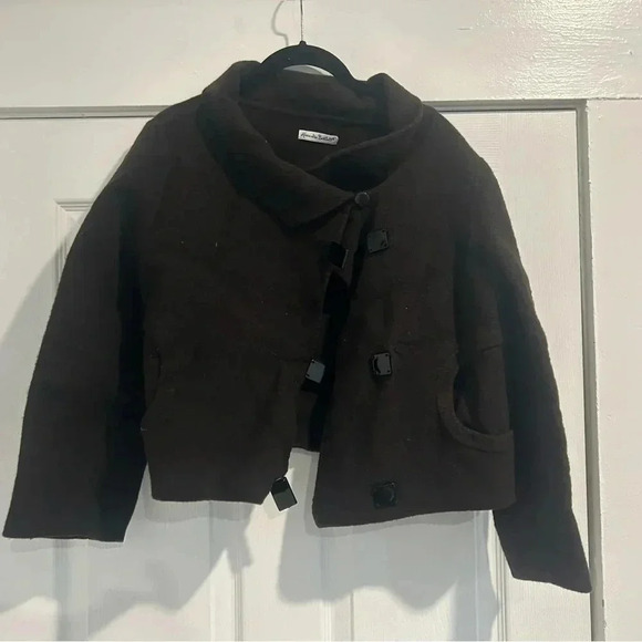Women’s Alexandra Bartlett Wool Brown Jacket Size Large - Picture 1 of 6